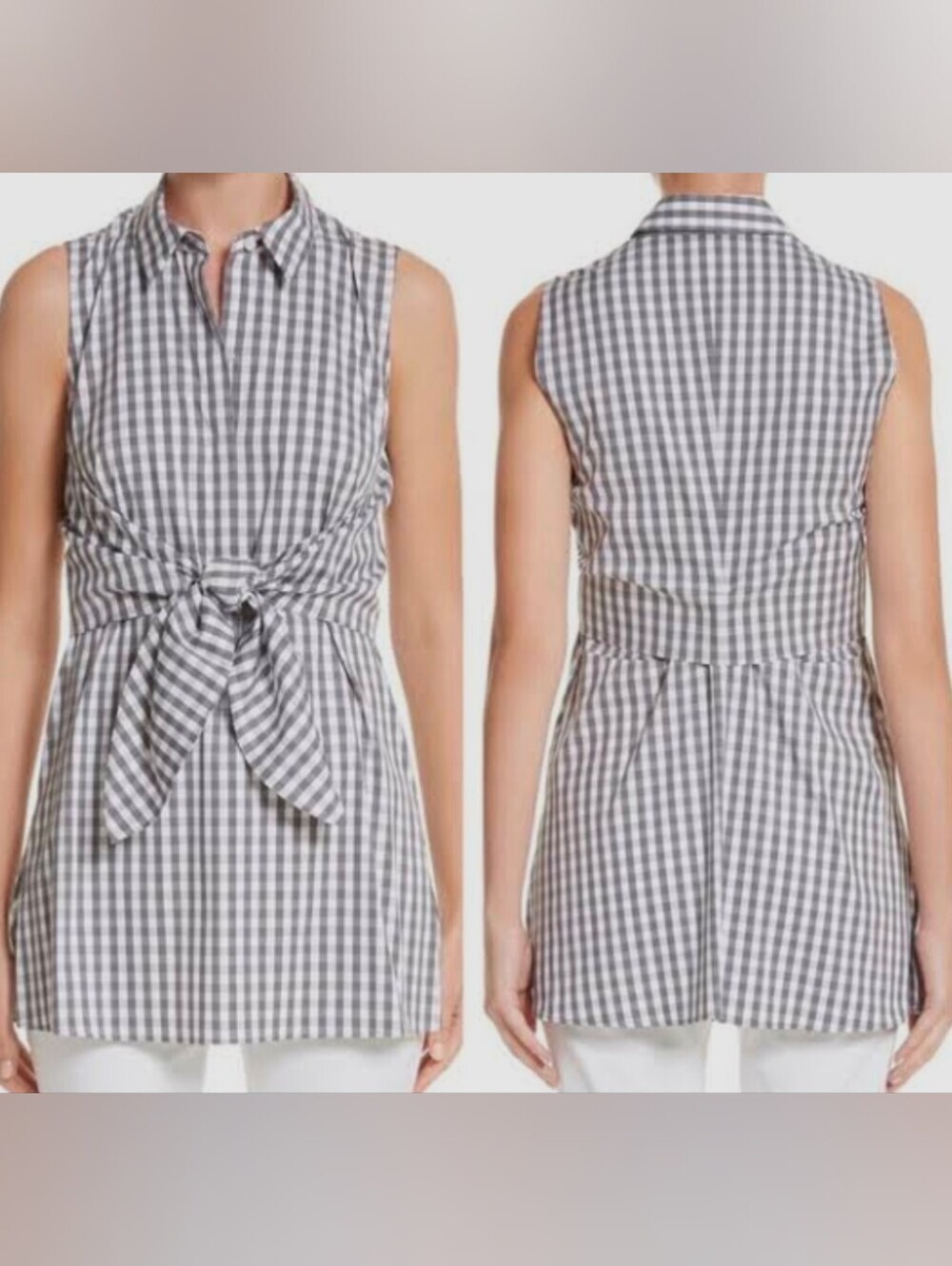 Lafayette 148 Mariel Tunic Gingham P